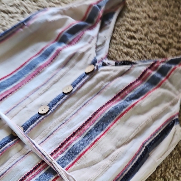 Lily Black Cotton Striped Cropped Jumpsuit - Picture 4 of 10